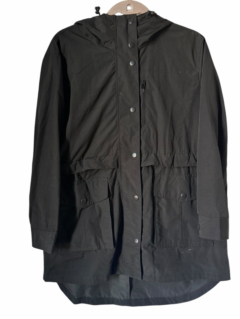 J Crew Brown Hooded Utility Rain Jacket Fall Outdoor Lightweight Windbreaker